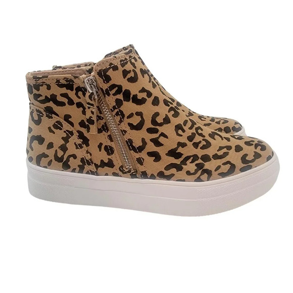 BUY ONE GET ONE FREE Soda Route High Top Sneaker Side Zipper Tan Bobcat Canvas - Picture 4 of 6